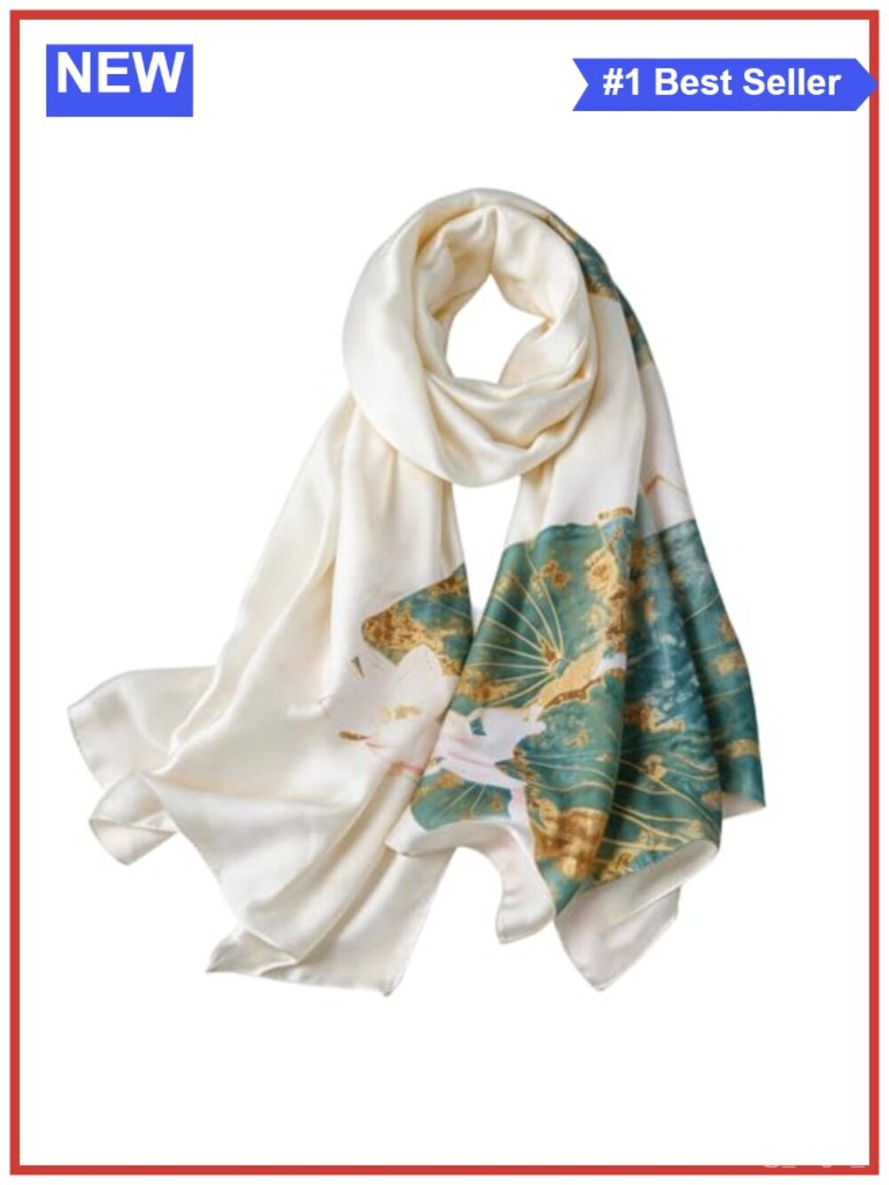 Silk Feeling Shawl Scarf Women Lightweight Satin Long Wrap Silky Neck Scarf